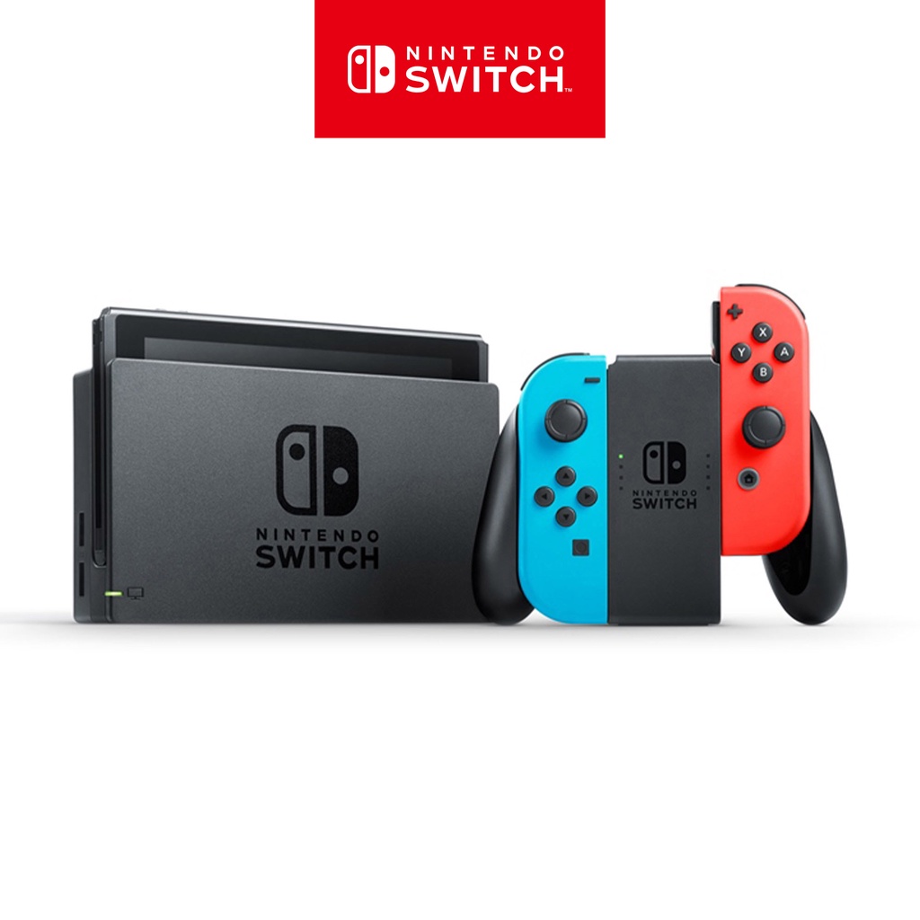 [Nintendo Official Store] Nintendo Switch with Neon Blue and Neon Red Joy‑Con