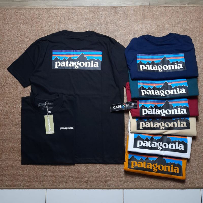 HITAM Premium Black Patagonia Casual T-Shirt