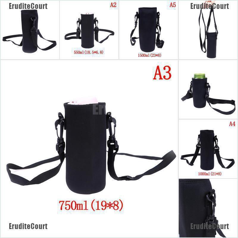 [Value Choice] EruditeCourt 420ml-1500ml water bottle carrier insulated cover bag holder strap travel