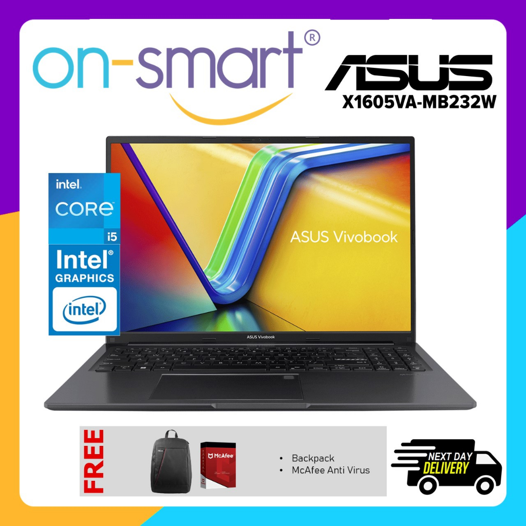 ASUS Vivobook 16 X1605VA-MB232W | Intel Core i5-1335U | 8GB RAM 512GB SSD | 16" Display | 2Y Warranty | Student Laptop