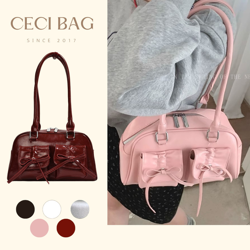 Bow 2472 Korean Fashionable Leather Shoulder Bag Female Handbag