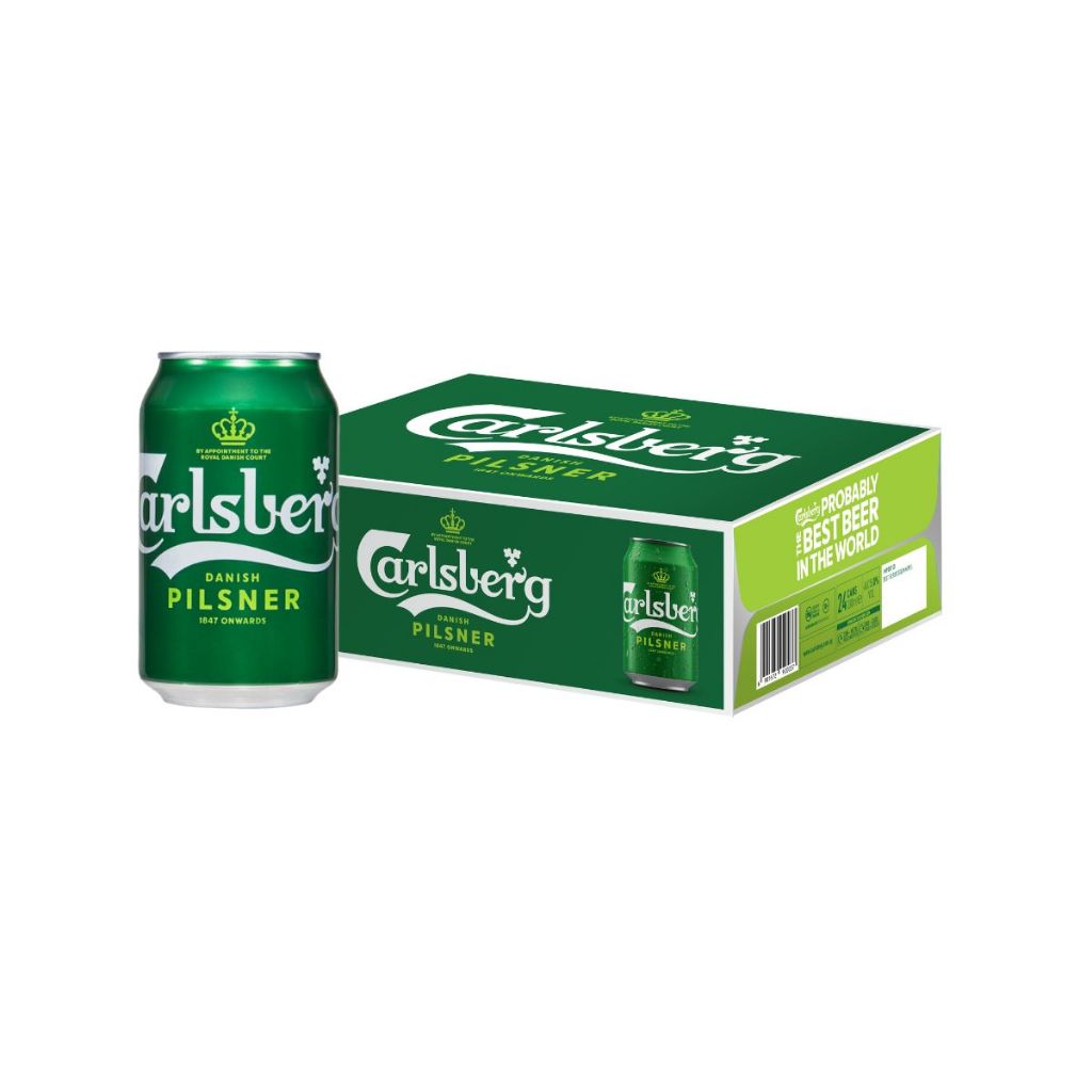 Carlsberg Danish Pilsner Beer 320ml Can Silver [Bundle of 24]